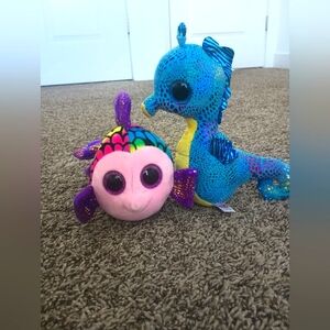 Rare Beanie Boos.  Flippy and Neptune